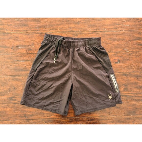 Spyder Active ProWeb Men’s Small Black Shorts with Zipper Pocket - Picture 1 of 6